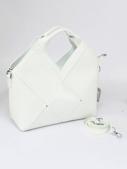 Сумка женская натуральная кожа GU 2033-6606, 1отд+карм/пер, плечевой ремень, белый SALE 259862
