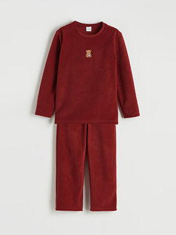 K?z ?ocuk Nak??l? Bisiklet Yaka Pijama Tak?m