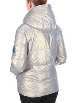 8262 SILVER Куртка демисезонная женская BAOFANI (100 гр. синтепон) - Фабричный китай фото 4