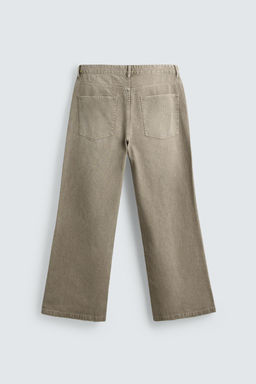 PANTAL?N FLARE FIT ESTRUCTURA ALGOD?N / Beige - Zara фото 7