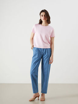 Beli Lastikli Carrot Fit Kad?n Jean Pantolon