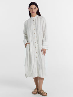 Платье женское светло-молочное в полоску полоска на св.молочном 152627