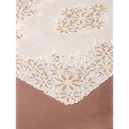 Цена за 12 шт. Салфетка ажурная для стола Лютики, 4530 см , цвет бежево-коричневый - Simaland фото 4