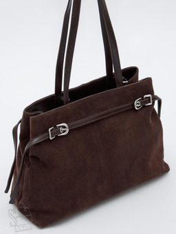 Сумка женская кожаная 8021-1S coffee Velina Fabbiano-Safenta