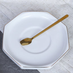 Чайный набор 2 предмета 300 мл с ложкой / 61-04 wite /уп 48/белый - Галеонтрейд фото 4