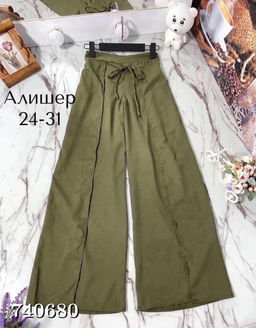 Женские летние брюки с разрезами 740680