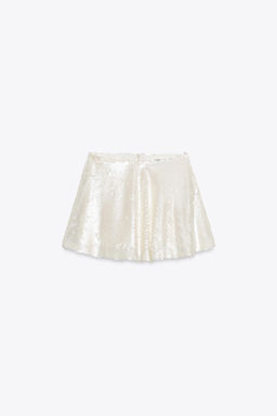SEQUINNED MINI SKORT - Zara фото 10