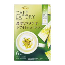 Растворимый напиток Латте с насыщенным фисташковым вкусом и белым шоколадом в стиках Кафе Латори/Cafe Latory Blendy AGF, Япония, 60 г (10 г х 6 шт.) Акция