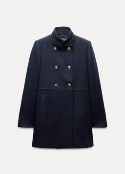 WOOL BLEND DOUBLE-BREASTED COAT - Zara фото 16