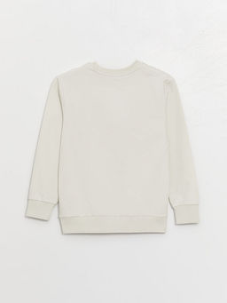 Bisiklet Yaka Bask?l? Uzun Kollu Erkek ?ocuk Sweatshirt ve E?ofman Alt? - Waikiki фото 3