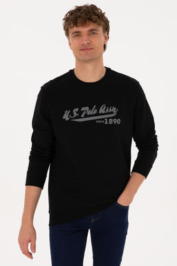 Erkek Bisiklet Yaka Regular Fit Siyah Sweatshirt