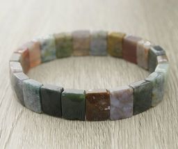 Яшма зеленая 12мм, браслет Квадро 19см - Agat77 фото 2