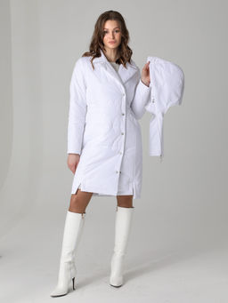 24328 Полупальто дем. белый - Dizzyway фото 5