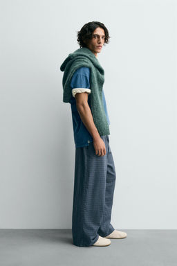 LIMITED EDITION BAGGY FIT CHECK TROUSERS - Zara фото 13