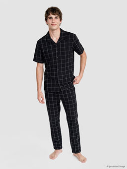 Regular Fit Ekose Erkek Pijama Tak?m