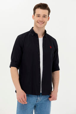 U. S. Polo Assn Мужская черная базовая рубашка с длинным рукавом - U.s. polo assn фото 2