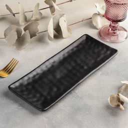 Блюдо сервировочное «Чёрный Восток», 28.5×11×1.5 см, пластик, чёрное