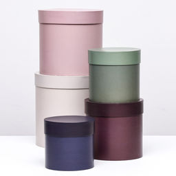 Набор круглых коробок №87, 5 в 1 Forest 23 х 23 х 23 - 13,5 х 13,5 х 13,5 см