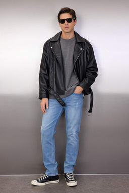 TRENDYOL MAN Ac?k Mavi Esnek Kumas T?rnakl? Destroylu Slim Fit Dar Kesim Jeans Kot Pantolon TMNSS21JE0067 - Trendyolmilla фото 17