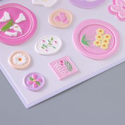 Наклейка для творчества «Печать. Привет счастье», 22×10 см