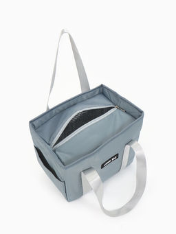 Термосумка на молнии, 6.4 л, серая