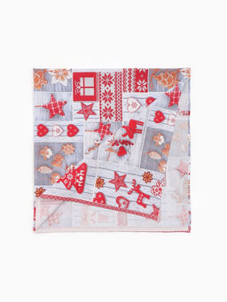 Скатерть новогодняя рогожка DomoVita Чудеса 150?150 см, хл100%, 170 г/м?