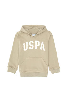K_z _ocuk A__k Haki Payet __lemeli Kap__onlu Basic Sweatshirt Sepette S_rpriz _ndirim - U.s. polo assn фото 2