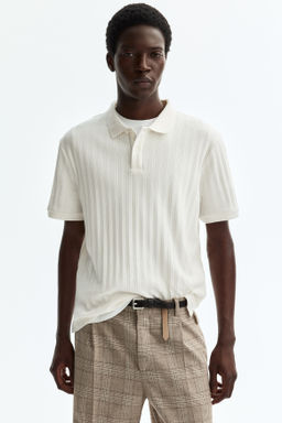 Polo en punto con textura Slim Fit - H&m фото 9