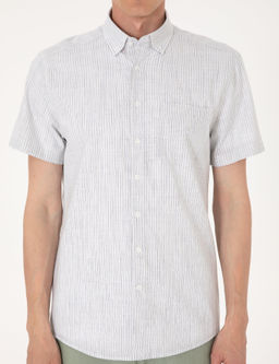 Haki Regular Fit K_sa Kollu G_mlek