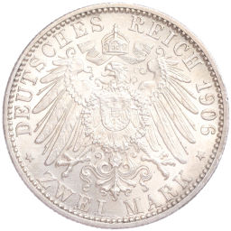 2 марки 1906 года Германия (Баден) 50 лет свадьбе Фридриха I и Луизы Прусской