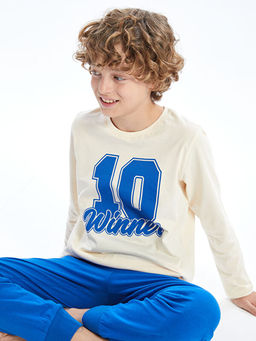 Bisiklet Yaka Erkek ?ocuk Pijama Tak?m?