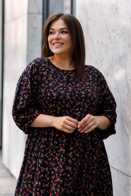 Платье Luxury Moda 1439 темно-синий