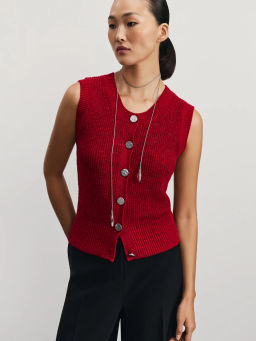 Вязаный жилет из хлопка / Zarina