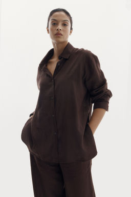 Camisa oversize de lino - H&m фото 3