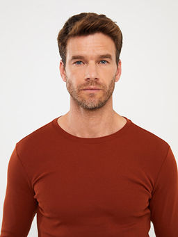 Bisiklet Yaka Uzun Kollu Erkek Sweatshirt