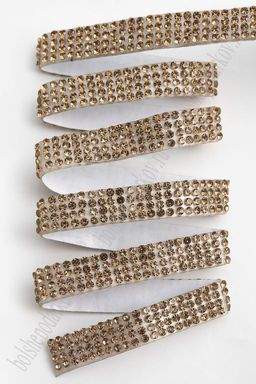 Стразовая лента самоклеящаяся 1 см*5 м (SF-7023) золото №6