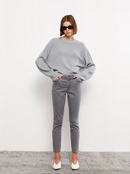 Kad?n Normal Bel Mercury Skinny Fit D?z Jean Pantolon