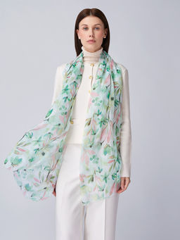 Большой, мягкий, тонкий и очень нежный двусторонний палантин с рисунком - Tantino фото 7