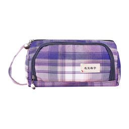 Пенал школьный Calligrata «Шотландка», мягкий, 2 отделения, 95×210×90 мм, МИКС