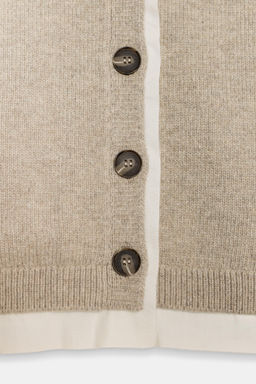 CONTRAST WOOL BLEND CARDIGAN - Zara фото 9
