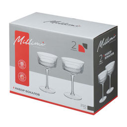MILLIMI Набор бокалов 2шт, 250мл, Бенэ стекло арт. 878-644 - Полимербыт фото 4