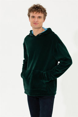 U. S. Polo Assn Мужская зеленая комфортная толстовка с капюшоном - U.s. polo assn фото 9