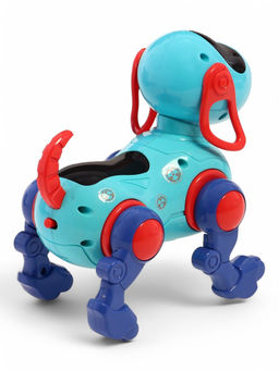 Робот-собака IQ DOG, световые и звуковые эффекты, русские песенки, работает от батареек, цвет голубой - IQ BOT фото 4