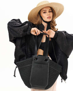 Сумка пляжная плетеная SS005