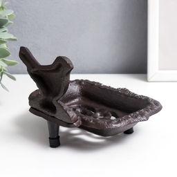 Фигурка - мыльница чугун Птица, подставка для мелочей, 9?11?15 см