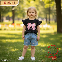 Костюм для девочки (футболка и шорты) - Bruno фото 3