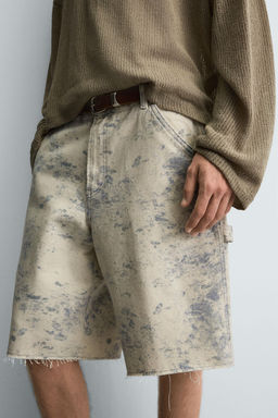 ABSTRACT PRINT CARPENTER POCKET BERMUDA SHORTS - Zara фото 5