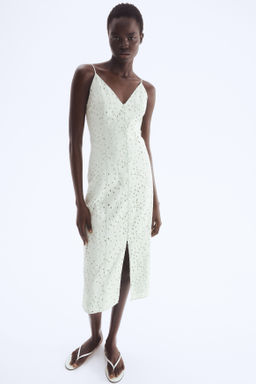 Vestido de tirantes espagueti con bordado ingl?s - H&m фото 3