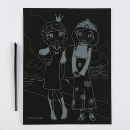 Гравюра для девочки «Царевны. Алёнка и Василиса», 18 × 24 см