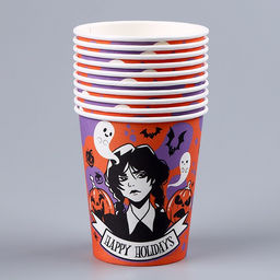 Цена за 10 шт. Стакан одноразовый бумажный «Аниме», 250мл, на Хэллоуин
